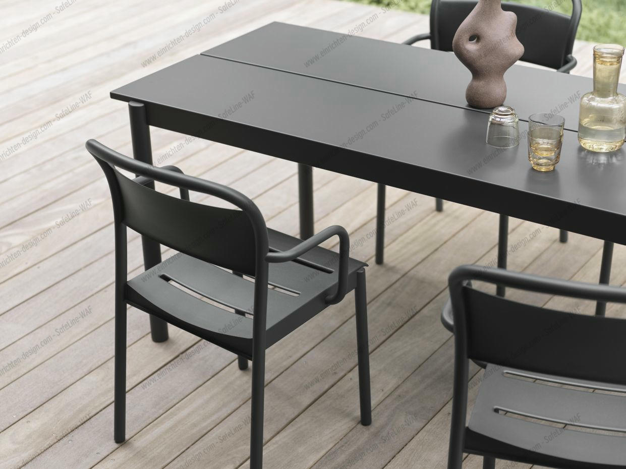 Linear Steel Table Outdoor Table 200x75 cm Grey Muuto SINGLE